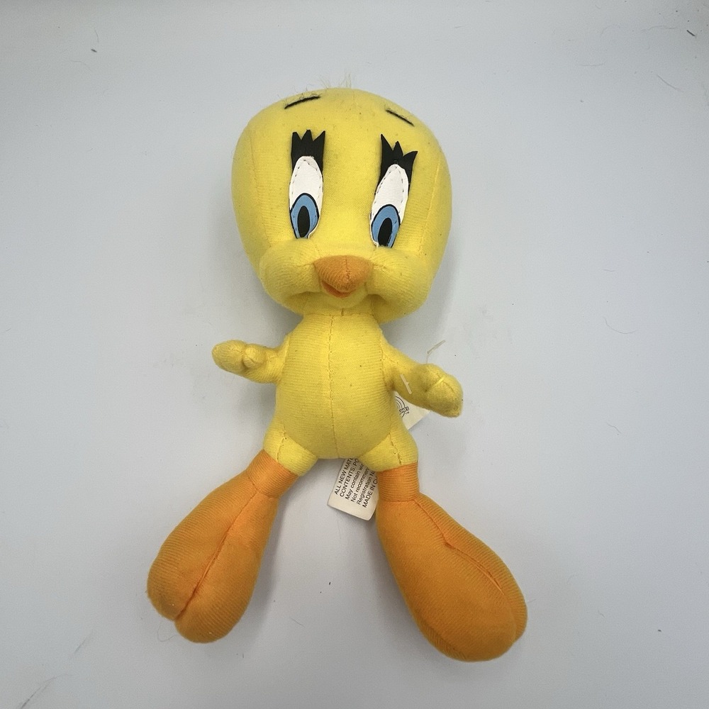 Vintage 1997 10" Tweety Bird Ace Warner Bros Looney Tunes Plush Stuffed Animal